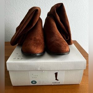 A New Day Rich Brown Suede Boots